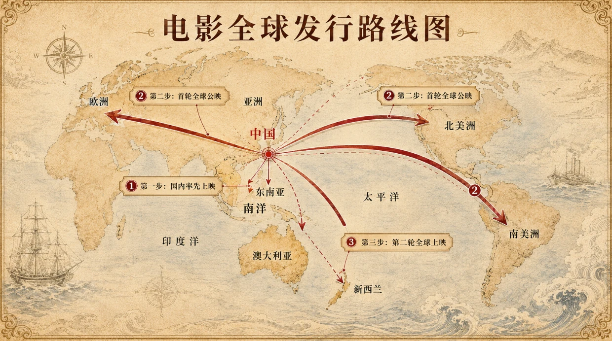电影全球发行路线图